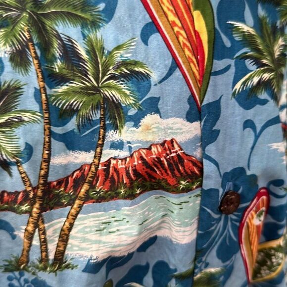 🏄🏼RJC Men’s Surfing Diamond Head Hawaiian Aloha Shirt | 2X - Picture 6 of 6